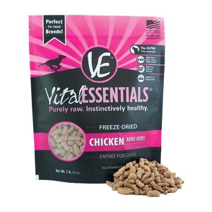 Vital Essentials Chicken Entree Mini Nibs Grain-Free Freeze-Dried Dog Food