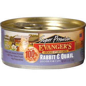 Evanger's Super Premium Rabbit & Quail Dinner Grain-Free Canned Cat Food