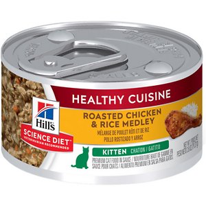 Hill's Science Diet Kitten Healthy Cuisine Roasted Chicken & Rice Medley Canned Cat Food