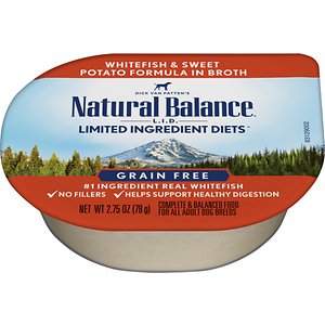 Image of Natural Balance L.I.D. Limited Ingredient Diets White Fish & Sweet Potato Formula Flaked Grain-Free Wet Dog Food