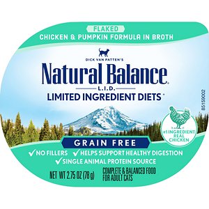 Image of Natural Balance L.I.D. Limited Ingredient Diets Chicken & Pumpkin Formula Shreds Grain-Free Wet Cat Food