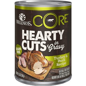 Wellness CORE Hearty Cuts in Gravy Turkey & Duck Recipe Grain-Free Canned Dog Food
