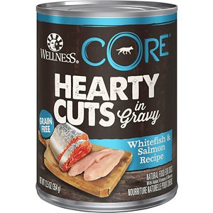 Wellness CORE Hearty Cuts in Gravy Whitefish & Salmon Recipe Grain-Free Canned Dog Food