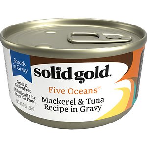 Solid Gold Five Oceans Mackerel & Tuna Recipe in Gravy Grain-Free Canned Cat Food