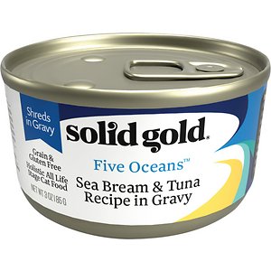 Image of Solid Gold Five Oceans SeaBream & Tuna Recipe in Gravy Grain-Free Canned Cat Food
