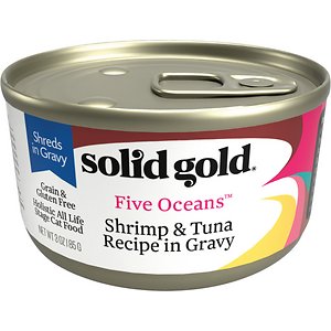 Image of Solid Gold Five Oceans Shrimp & Tuna Recipe in Gravy Grain-Free Canned Cat Food