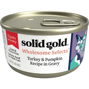 Solid Gold Wholesome Selects with Real Turkey & Pumpkin Recipe in Gravy Grain-Free Canned Cat Food