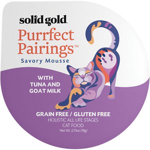 Solid Gold Purrfect Pairings Savory Mousse with Tuna & Goat Milk Grain-Free Cat Food Cups