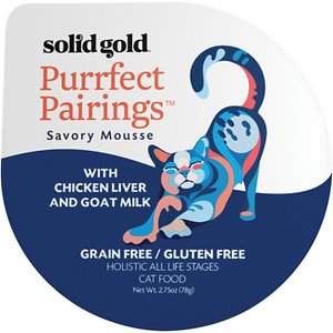 Solid Gold Purrfect Pairings Savory Mousse with Chicken Liver & Goat Milk Grain-Free Cat Food Cups