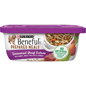 Purina Beneful Prepared Meals Simmered Beef Entree with Carrots Purina Beneful Prepared Meals Simmered Beef Entree with Carrots