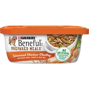 Image of Purina Beneful Prepared Meals Simmered Chicken Medley with Green Beans