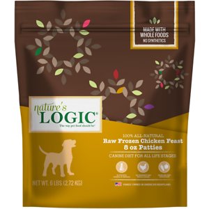 Nature's Logic All-Natural Grain-Free Chicken Feast Patties Raw Frozen Dog Food