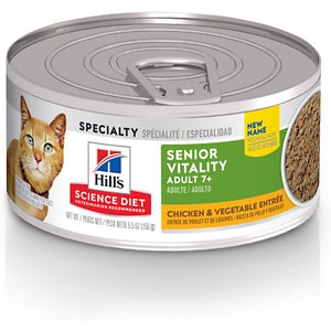 Hill's Science Diet Adult 7+ Senior Vitality Chicken & Vegetable Entrée Canned Cat Food