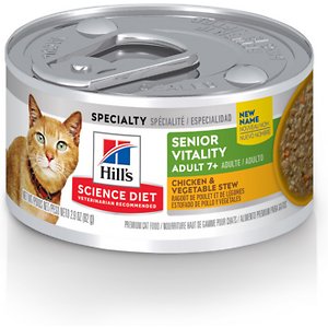 Hill's Science Diet Adult 7+ Senior Vitality Chicken & Vegetable Stew Canned Cat Food