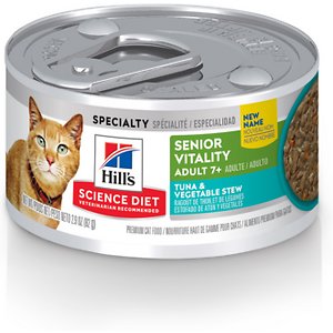 Hill's Science Diet Adult 7+ Senior Vitality Tuna & Vegetables Stew Canned Cat Food