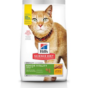Hill's Science Diet Adult 7+ Senior Vitality Chicken Recipe Dry Cat Food