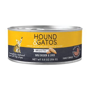 Hound & Gatos 98% Chicken & Liver Grain-Free Canned Cat Food