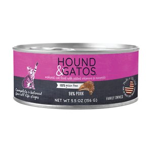 Hound & Gatos 98% Pork Formula Grain-Free Canned Cat Food