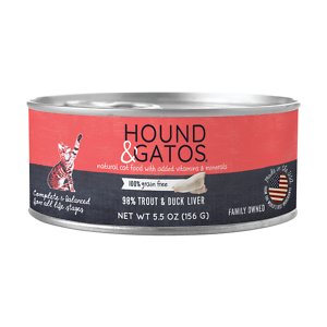 Hound & Gatos 98% Trout & Duck Liver Grain-Free Canned Cat Food