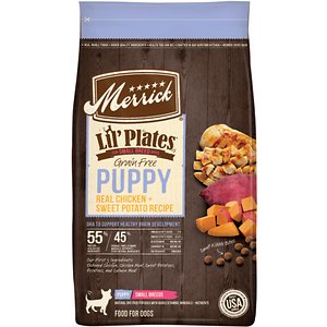 Image of Merrick Lil' Plates Grain Free Small Breed Dry Dog Food Puppy Real Chicken + Sweet Potato Recipe