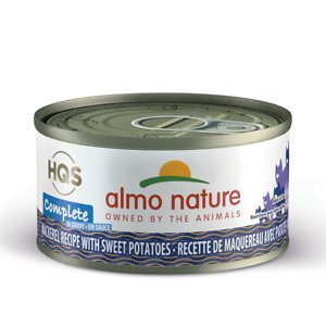 Almo Nature HQS Complete Mackerel Recipe with Sweet Potatoes Grain-Free Canned Cat Food