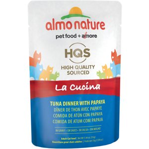 Almo Nature HQS La Cucina Tuna with Papaya Grain-Free Cat Food Pouches