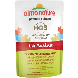 Almo Nature HQS La Cucina Chicken with Apple Grain-Free Cat Food Pouches