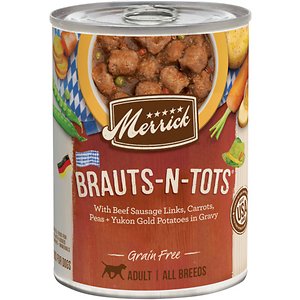 Image of Merrick Grain Free Wet Dog Food Brauts-n-Tots