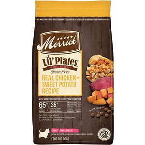 Image of Merrick Lil' Plates Grain Free Small Breed Dry Dog Food Real Chicken + Sweet Potato Recipe