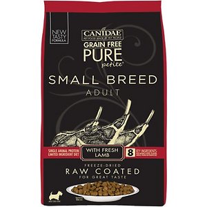 Image of CANIDAE Grain-Free PURE Petite Lamb Formula Small Breed Limited Ingredient Freeze-Dried Raw Coated Dry Dog Food