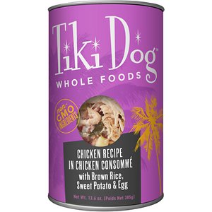 Image of Tiki Dog Whole Foods Chicken Recipe in Chicken Consommé with Brown Rice