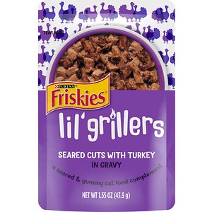 Friskies Lil' Grillers Seared Cuts With Turkey In Gravy Wet Cat Food