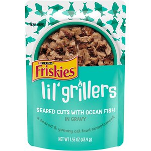 Friskies Lil' Grillers Seared Cuts With Ocean Fish In Gravy Wet Cat Food