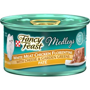 Fancy Feast Medleys White Meat Chicken Florentine with Cheese & Garden Greens Pate Canned Cat Food