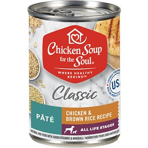 Chicken Soup for the Soul Classic Pate Chicken & Brown Rice Recipe Canned Dog Food