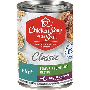 Chicken Soup for the Soul Classic Pate Lamb & Brown Rice Recipe Canned Dog Food