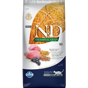 Farmina N&D Ancestral Grain Lamb & Blueberry Recipe Adult Cat Dry Food