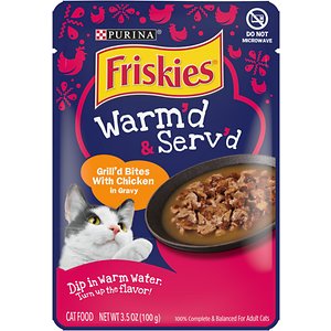 Image of Friskies Warm'd & Serv'd Grill'd Chicken in Gravy Wet Cat Food