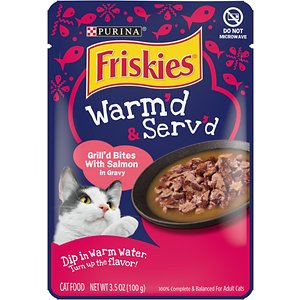 Friskies Warm'd & Serv'd Grill'd Salmon in Gravy Wet Cat Food