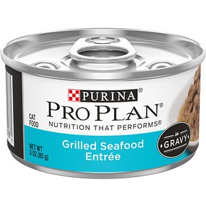 Purina Pro Plan Grilled Seafood Entree in Gravy Canned Cat Food