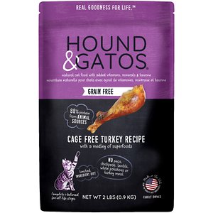 Hound & Gatos Grain-Free Cage Free Turkey Recipe Dry Cat Food