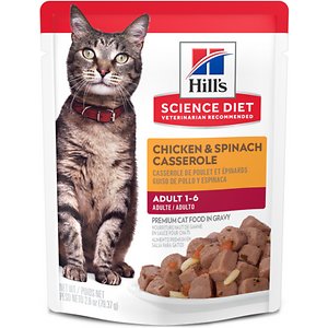 Hill's Science Diet Adult Chicken & Spinach Casserole Recipe Cat Food