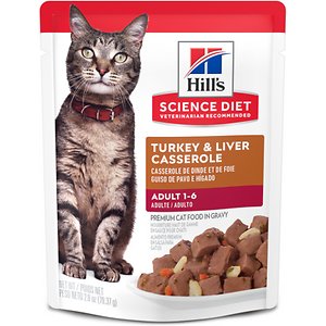 Hill's Science Diet Adult Turkey & Liver Casserole Recipe Cat Food