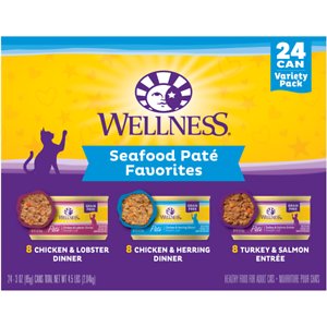 Wellness Seafood Pate Favorites Canned Cat Food