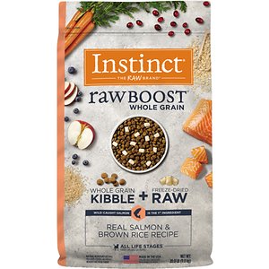 Image of Instinct Raw Boost Whole Grain Real Salmon & Brown Rice Recipe Freeze-Dried Raw Coated Dry Dog Food