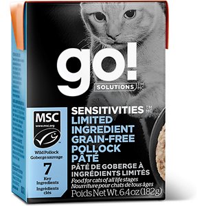 Go! SENSITIVITIES Limited Ingredient Grain-Free Pollock Pate Cat Food