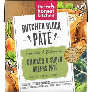 The Honest Kitchen Butcher Block Pate Chicken & Super Greens Pate Wet Dog Food