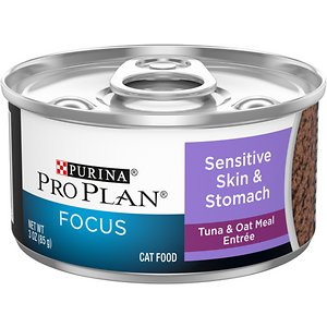Purina Pro Plan Focus Sensitive Skin & Stomach Tuna & Oat Meal Entree Canned Cat Food