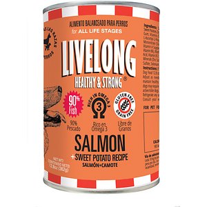 Livelong Healthy & Strong Salmon & Sweet Potato Recipe Wet Dog Food