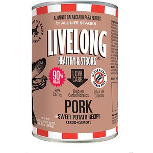 Livelong Healthy & Strong Pork & Sweet Potato Recipe Wet Dog Food